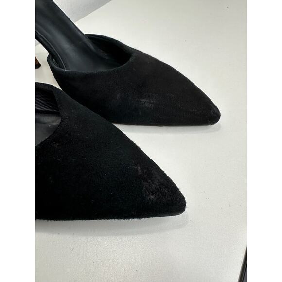 Vince Paulette d'Orsay Black Suede Pointed Toe Cut-Out Stiletto Heel Pump 9 - Picture 6 of 16